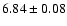$6.84\pm0.08$