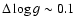 $\Delta \log g \sim 0.1$