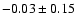 $-0.03 \pm 0.15$