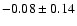 $-0.08 \pm 0.14$