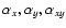 $\alpha_{x}, \alpha_{y},\alpha_{xy}$