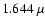 $1.644~\mu$