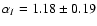 $\alpha _I = 1.18 \pm 0.19$