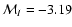 $\mathcal M_I
=-3.19$
