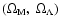 $(\Omega_{\rm M},\;\Omega_\Lambda)$