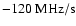 $-120~{\rm MHz/s}$