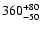 $\rm 360^{+80}_{-50}$