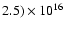 $2.5)\times10^{16}$