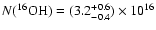 $N(^{16}{\rm OH})=(3.2^{+0.6}_{-0.4})\times10^{16}$