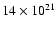 $14\times10^{21}$