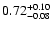 $\rm0.72^{+0.10}_{-0.08}$