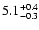 $\rm 5.1^{+0.4}_{-0.3}$