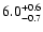 $\rm 6.0^{+0.6}_{-0.7}$
