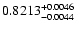 $\rm0.8213_{-0.0044}^{+0.0046}$