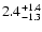 $\rm 2.4_{-1.3}^{+1.4}$