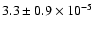$3.3 \pm 0.9 \times 10^{-5}$