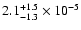 $2.1_{-1.3}^{+1.5}\times 10^{-5}$