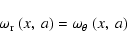 \begin{displaymath}\omega_{\rm r}~(x,~a)=\omega_\theta~(x,~a)
\end{displaymath}