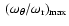 $~(\omega_\theta/\omega_{\rm r})_{\rm max}$