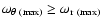 $\omega_{\theta~{\rm (max)}}\geq \omega_{{\rm r~(max)}}$