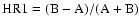 $\rm HR1 = (B-A)/(A+B)$