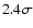 $2.4 \sigma$