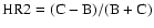 $\rm HR2 = (C-B)/(B+C)$