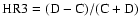 $\rm HR3 = (D-C)/(C+D)$