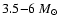 $3.5{-}6~M_{\odot}$