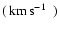 $(\hbox{${\rm {\rm\thinspace km}{\rm\thinspace s}^{-1}~}$ })$