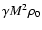 $\gamma M^{2} \rho _{\rm0}$