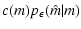 $\displaystyle c(m) p_\epsilon(\hat m \vert m)$