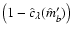 $\bigl( 1 -
\hat c_\lambda(\hat m_b') \bigr)$