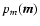 $p_m(\vec m)$