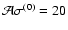 $\mathcal{A} \sigma^{(0)} =
20$
