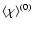 $\langle \chi \rangle^{(0)}$