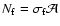 $N_{\rm f} = \sigma_{\rm f}
\mathcal{A}$