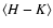 $\langle H - K \rangle$