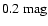 $0.2 \mbox{ mag}$