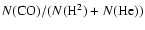 $N({\rm CO}) /( N({\rm H}^2) + N({\rm He}))$