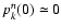 $p^n_k(0) \simeq 0$