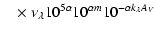 $\displaystyle \quad \times ~\nu_\lambda 10^{5 \alpha}
10^{\alpha m} 10^{-\alpha k_\lambda A_{\it V}}$