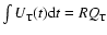 $\int U_{\rm T}(t) {\rm d}t= R Q_{\rm T}$