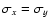 $\sigma_x = \sigma_y$