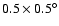 $0.5\times 0.5^{\circ}$