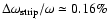 ${\Delta\omega_{\rm strip}/\omega\simeq 0.16\%}$