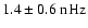 $1.4\pm0.6~{\rm nHz}$