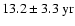$13.2\pm3.3~{\rm yr}$
