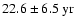 $22.6\pm6.5~{\rm yr}$