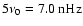 $5\nu_0=7.0~{\rm nHz}$